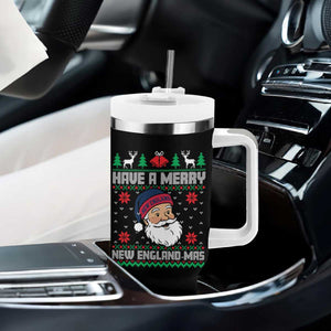 Have A Merry NE Mas Tumbler With Handle Funny Ugly Christmas Football Gift TS12 Print Your Wear