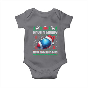 Have A Merry NE Mas Baby Onesie Funny Football Fan Ugly Christmas Gift TS12 Charcoal Print Your Wear