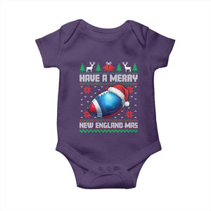 Have A Merry NE Mas Baby Onesie Funny Football Fan Ugly Christmas Gift TS12 Purple Print Your Wear