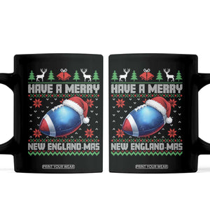 Have A Merry NE Mas Coffee Mug Funny Football Fan Ugly Christmas Gift TS12 Black Print Your Wear