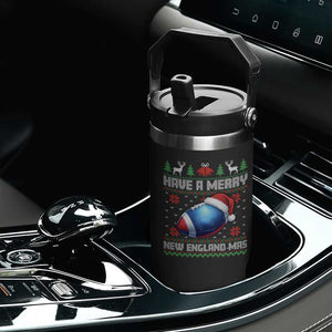 Have A Merry NE Mas Flip Straw Tumbler Funny Football Fan Ugly Christmas Gift TS12 Print Your Wear