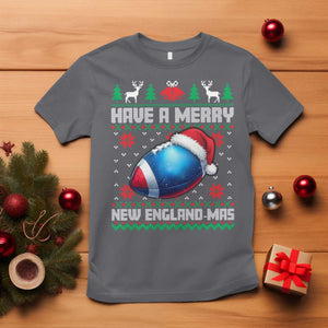 Have A Merry NE Mas T Shirt Funny Football Fan Ugly Christmas Gift TS12 Charcoal Print Your Wear