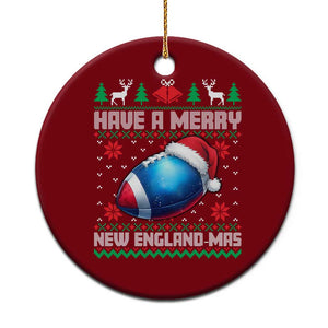 Have A Merry NE Mas Ceramic Ornament Funny Football Fan Ugly Christmas Gift TS12 1pc Red Print Your Wear
