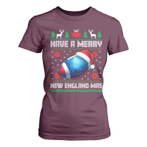 Have A Merry NE Mas T Shirt For Women Funny Football Fan Ugly Christmas Gift TS12 Maroon Print Your Wear