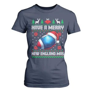 Have A Merry NE Mas T Shirt For Women Funny Football Fan Ugly Christmas Gift TS12 Navy Print Your Wear