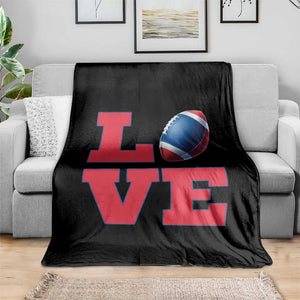 Love Football Fan Supporter Throw Blanket Gift For Game Day Lovers TS12 Print Your Wear
