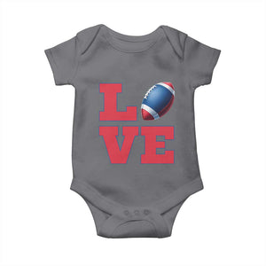 Love Football Fan Supporter Baby Onesie Gift For Game Day Lovers TS12 Charcoal Print Your Wear