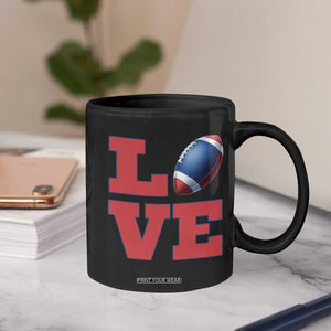 Love Football Fan Supporter Coffee Mug Gift For Game Day Lovers TS12 Print Your Wear
