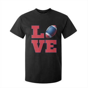 Love Football Fan Supporter T Shirt For Kid Gift For Game Day Lovers TS12 Black Print Your Wear