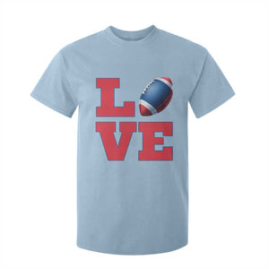 Love Football Fan Supporter T Shirt For Kid Gift For Game Day Lovers TS12 Light Blue Print Your Wear