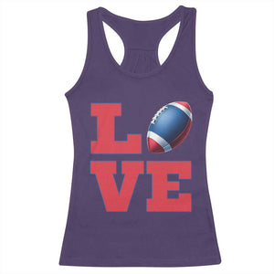Love Football Fan Supporter Racerback Tank Top Gift For Game Day Lovers TS12 Purple Print Your Wear