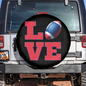 Love Football Fan Supporter Spare Tire Cover Gift For Game Day Lovers TS12 No hole Black Print Your Wear