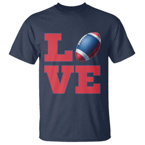 Love Football Fan Supporter T Shirt Gift For Game Day Lovers TS12 Navy Print Your Wear