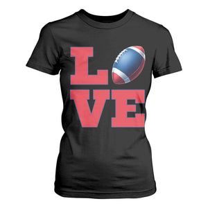Love Football Fan Supporter T Shirt For Women Gift For Game Day Lovers TS12 Black Print Your Wear