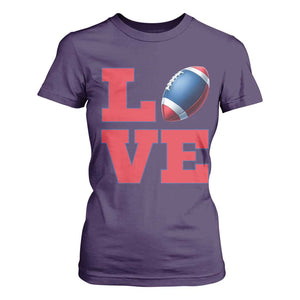 Love Football Fan Supporter T Shirt For Women Gift For Game Day Lovers TS12 Purple Print Your Wear