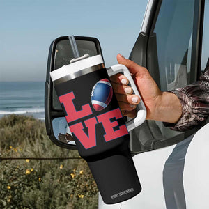 Love Football Fan Supporter Tumbler With Handle Gift For Game Day Lovers TS12 Print Your Wear