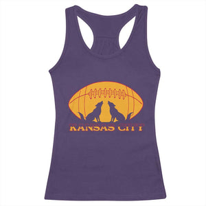 Football Lover Gift Racerback Tank Top Midwest Wolf Spirit TS12 Purple Print Your Wear