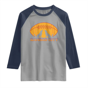 Football Lover Gift Raglan Shirt Midwest Wolf Spirit TS12 Sport Gray Navy Print Your Wear