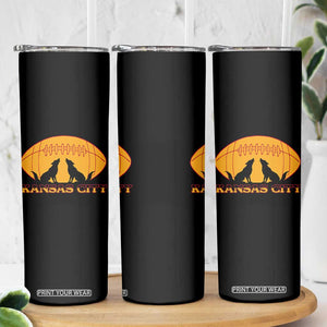 Football Lover Gift Skinny Tumbler Midwest Wolf Spirit TS12 Print Your Wear
