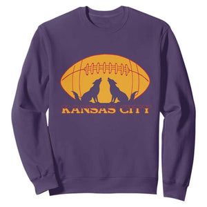 Football Lover Gift Sweatshirt Midwest Wolf Spirit TS12 Purple Print Your Wear