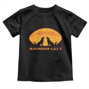 Football Lover Gift Toddler T Shirt Midwest Wolf Spirit TS12 Black Print Your Wear