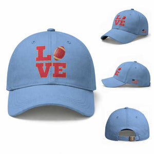 Love Midwest Football Baseball Cap Gift For Football Fans TS12 Baseball Cap Universal Fit Light Blue Print Your Wear