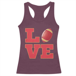 Love Midwest Football Racerback Tank Top Gift For Football Fans TS12 Maroon Print Your Wear