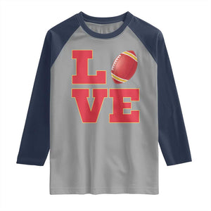 Love Midwest Football Raglan Shirt Gift For Football Fans TS12 Sport Gray Navy Print Your Wear
