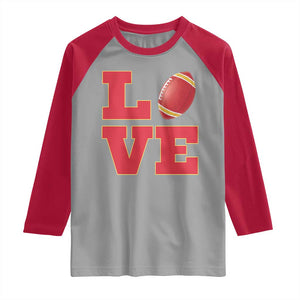 Love Midwest Football Raglan Shirt Gift For Football Fans TS12 Sport Gray Red Print Your Wear