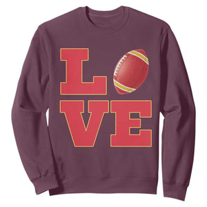 Love Midwest Football Sweatshirt Gift For Football Fans TS12 Maroon Print Your Wear