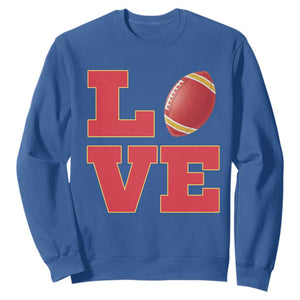 Love Midwest Football Sweatshirt Gift For Football Fans TS12 Royal Blue Print Your Wear