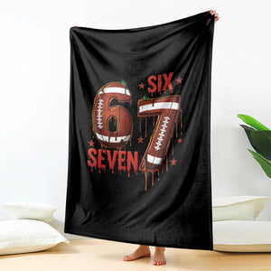 American Football Six Seven Meme Throw Blanket Funny Gen Z Alpha Gift TS12 Print Your Wear
