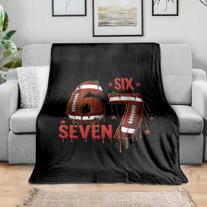 American Football Six Seven Meme Throw Blanket Funny Gen Z Alpha Gift TS12 Print Your Wear