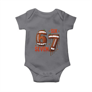American Football Six Seven Meme Baby Onesie Funny Gen Z Alpha Gift TS12 Charcoal Print Your Wear