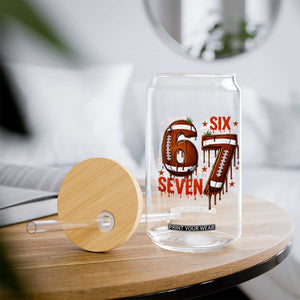 American Football Six Seven Meme Glass Can Funny Gen Z Alpha Gift TS12 Print Your Wear