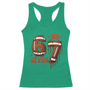 American Football Six Seven Meme Racerback Tank Top Funny Gen Z Alpha Gift TS12 Irish Green Print Your Wear