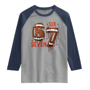 American Football Six Seven Meme Raglan Shirt Funny Gen Z Alpha Gift TS12 Sport Gray Navy Print Your Wear