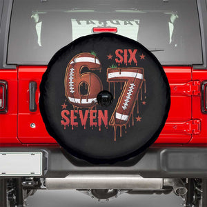 American Football Six Seven Meme Spare Tire Cover Funny Gen Z Alpha Gift TS12 Black Print Your Wear
