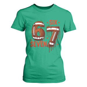 American Football Six Seven Meme T Shirt For Women Funny Gen Z Alpha Gift TS12 Irish Green Print Your Wear