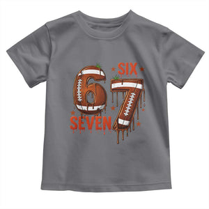 American Football Six Seven Meme Toddler T Shirt Funny Gen Z Alpha Gift TS12 Charcoal Print Your Wear