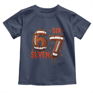 American Football Six Seven Meme Toddler T Shirt Funny Gen Z Alpha Gift TS12 Navy Print Your Wear