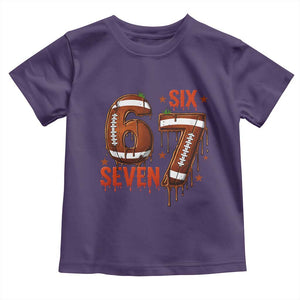 American Football Six Seven Meme Toddler T Shirt Funny Gen Z Alpha Gift TS12 Purple Print Your Wear