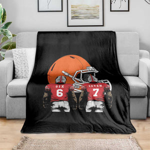 Funny American Football Throw Blanket Six Seven Meme TS12 Print Your Wear