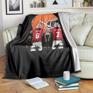 Funny American Football Throw Blanket Six Seven Meme TS12 Print Your Wear