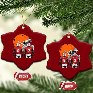 Funny American Football Ceramic Ornament Six Seven Meme TS12 Print Your Wear