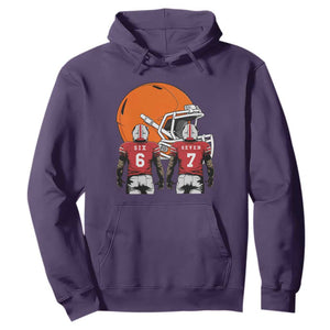 Funny American Football Hoodie Six Seven Meme TS12 Purple Print Your Wear