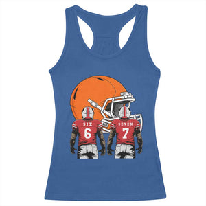 Funny American Football Racerback Tank Top Six Seven Meme TS12 Royal Blue Print Your Wear
