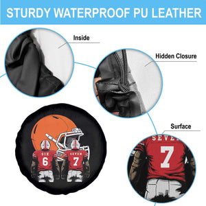 Funny American Football Spare Tire Cover Six Seven Meme TS12 Print Your Wear