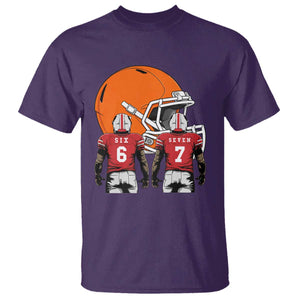 Funny American Football T Shirt Six Seven Meme TS12 Purple Print Your Wear