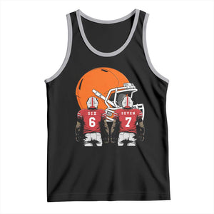 Funny American Football Tank Top Six Seven Meme TS12 Black Athletic Heather Print Your Wear